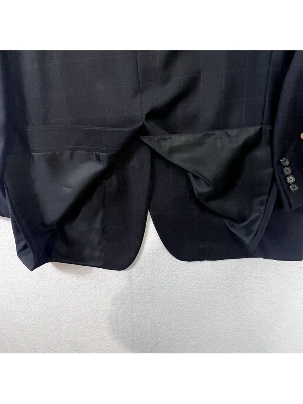 Ralph Lauren Mens Suit Jacket Sport Blazer Black Wool 44L Dillards Exclusive